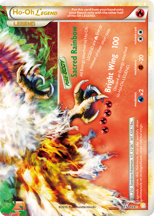 Ho-Oh LEGEND 112/123 LEGEND | HeartGold & SoulSilver | Pokemon Card