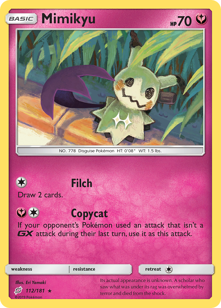 Mimikyu 112/181 Rare | Team Up | Pokemon Card