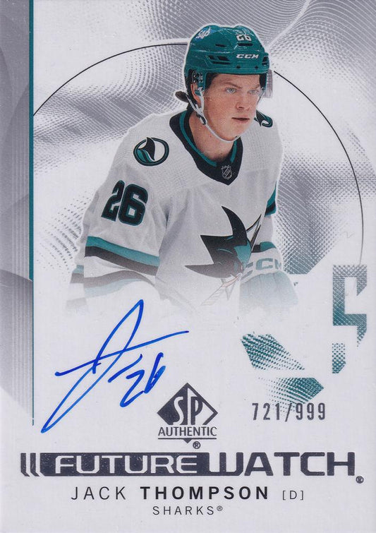 Jack Thompson #113 San Jose Sharks | 2024-25 SP Authentic | NHL Trading Card