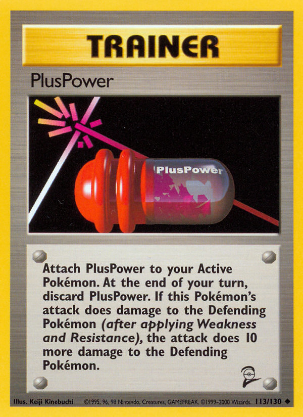 PlusPower 113/130 Uncommon | Base Set 2 | Pokemon Card