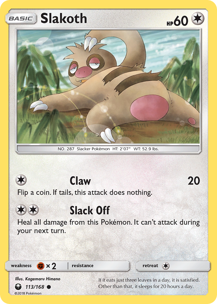 Slakoth 113/168 Common | Celestial Storm | Pokemon Card