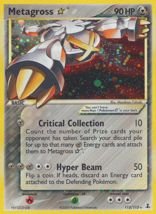 Metagross ★ 113/113 Rare Holo Star | Delta Species | Pokemon Card