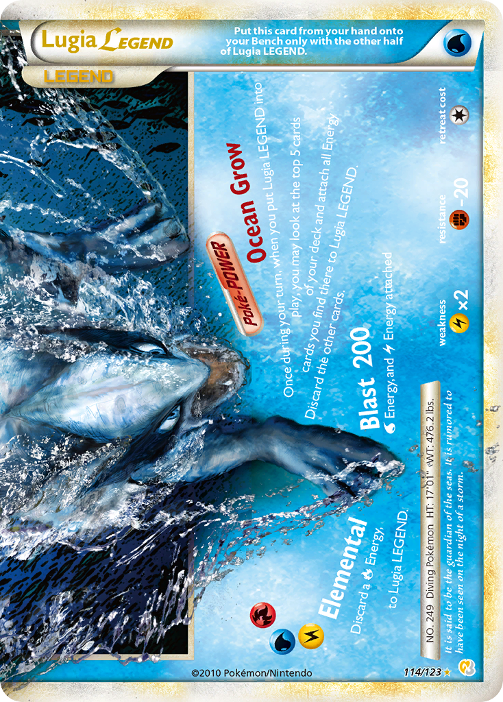 Lugia LEGEND 114/123 LEGEND | HeartGold & SoulSilver | Pokemon Card