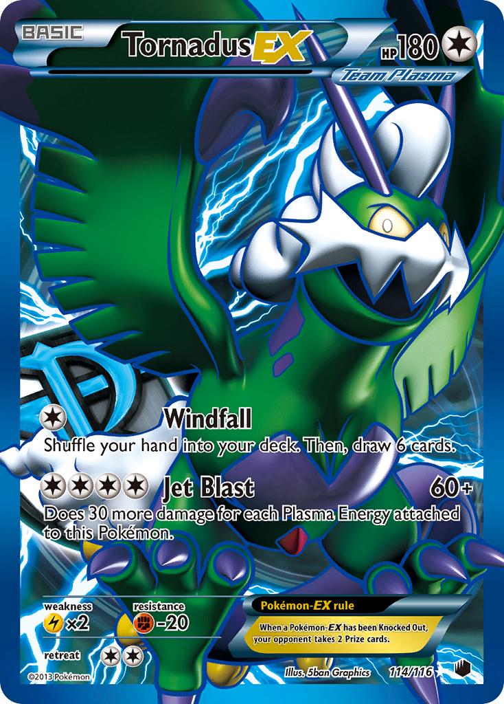 Tornadus-EX 114/116 Rare Ultra | Plasma Freeze | Pokemon Card