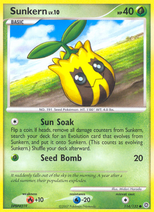 Sunkern 114/132 Common | Secret Wonders | Pokemon Card