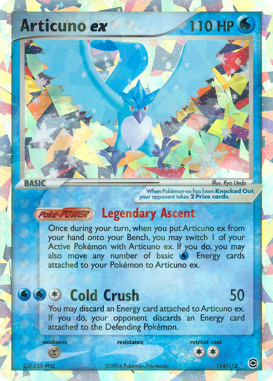 Articuno ex 114/112 Rare Secret | FireRed & LeafGreen | Pokemon Card