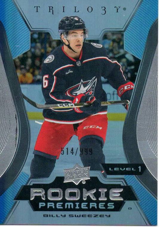 Billy Sweezey #115 Columbus Blue Jackets | 2023-24 Upper Deck Trilogy | NHL Trading Card