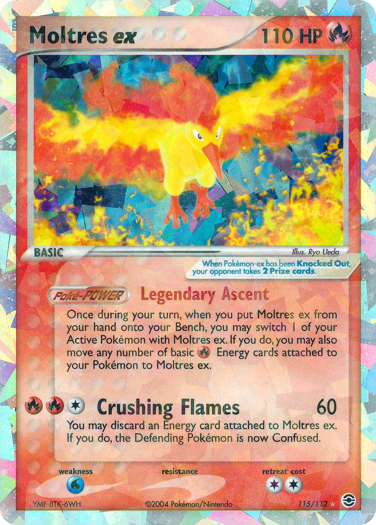 Moltres ex 115/112 Rare Secret | FireRed & LeafGreen | Pokemon Card