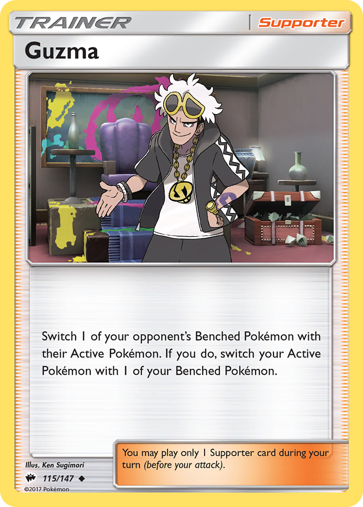 Guzma 115/147 Uncommon | Burning Shadows | Pokemon Card