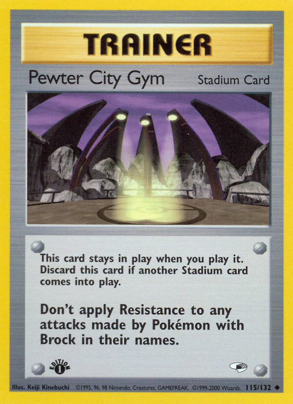 Pewter City Gym 115/132 Uncommon | Gym Heroes | Pokemon Card