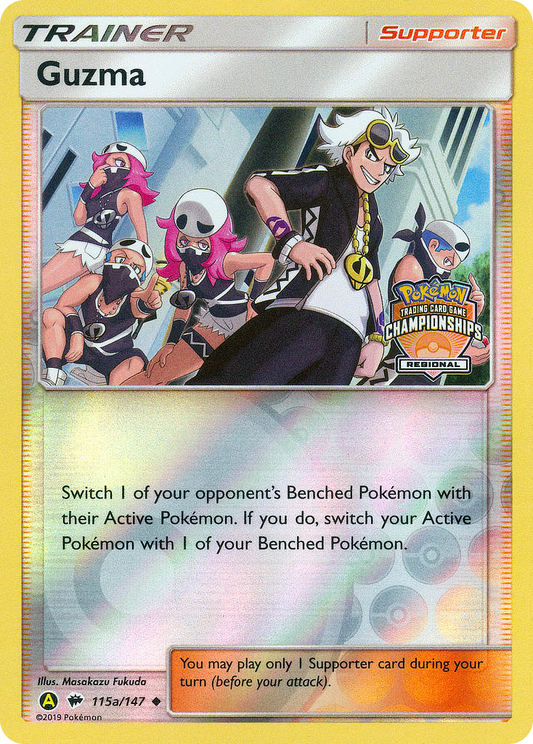 Guzma 115a/147 Reverse Holo | Burning Shadows | Pokemon Card