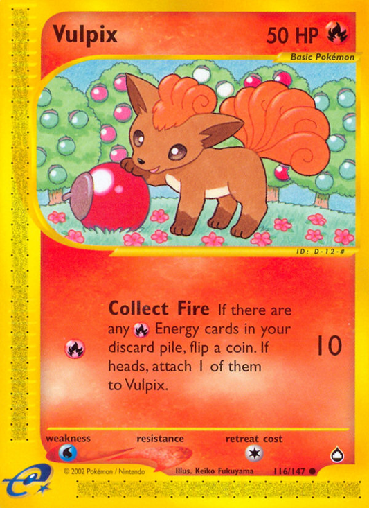 Vulpix 116/147 Common | Aquapolis | Pokemon Card