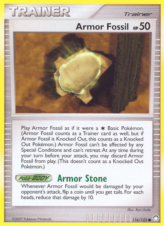 Armor Fossil 116/123 Common | Mysterious Treasures | Pokemon Card