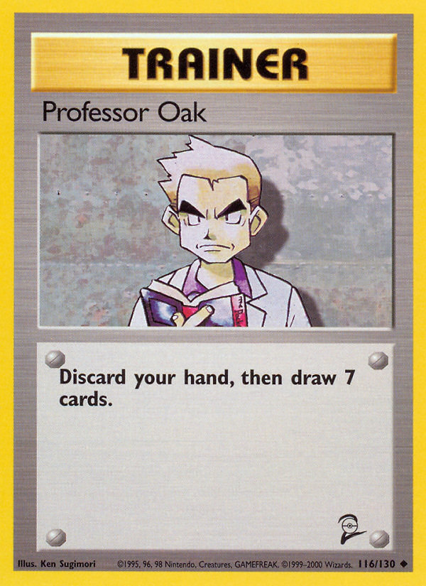 Professor Oak 116/130 Uncommon | Base Set 2 | Pokemon Card