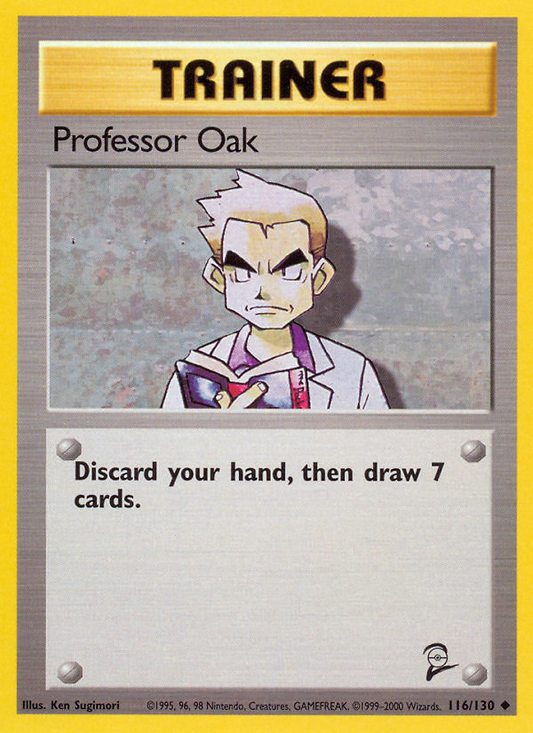 Professor Oak 116/130 Uncommon | Base Set 2 | Pokemon Card