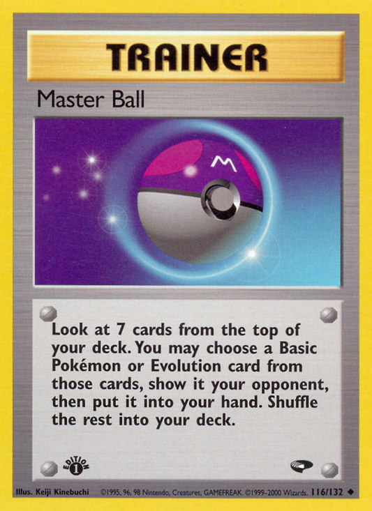 Master Ball 116/132 Uncommon | Gym Challenge | Pokemon Card