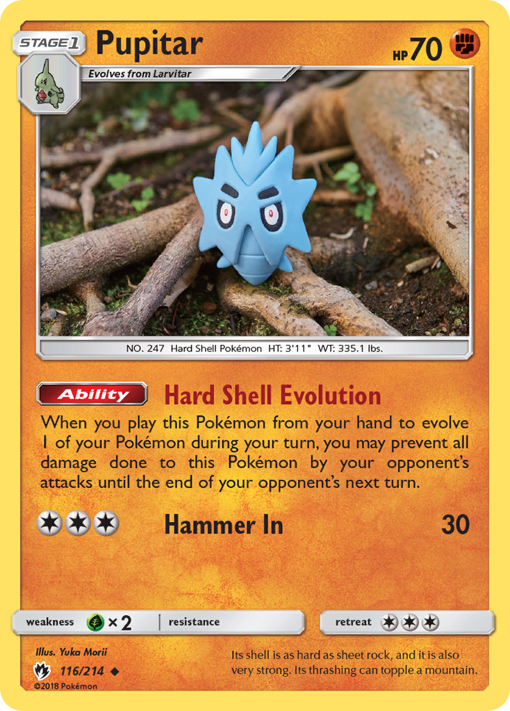 Pupitar 116/214 Uncommon | Lost Thunder | Pokemon Card