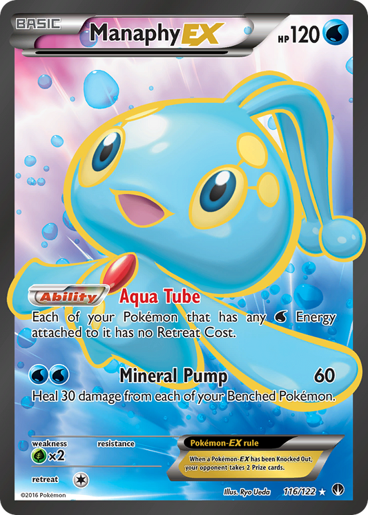 Manaphy-EX 116/122 Rare Ultra | BREAKpoint | Pokemon Card