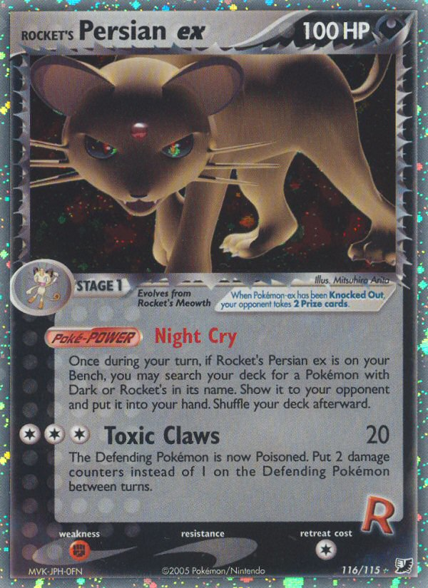 Rocket's Persian ex 116/115 Rare Secret | Unseen Forces | Pokemon Card