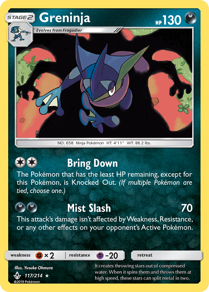 Greninja 117/214 Rare Holo | Unbroken Bonds | Pokemon Card