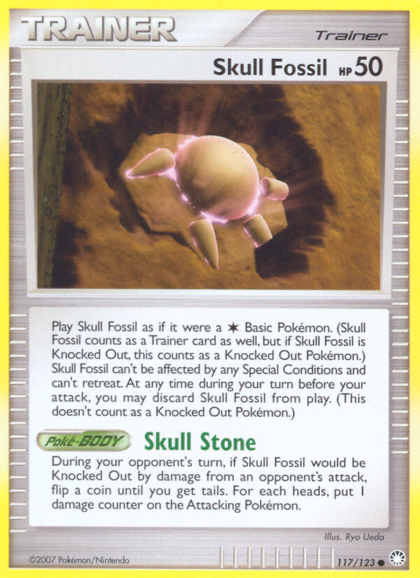Skull Fossil 117/123 Common | Mysterious Treasures | Pokemon Card