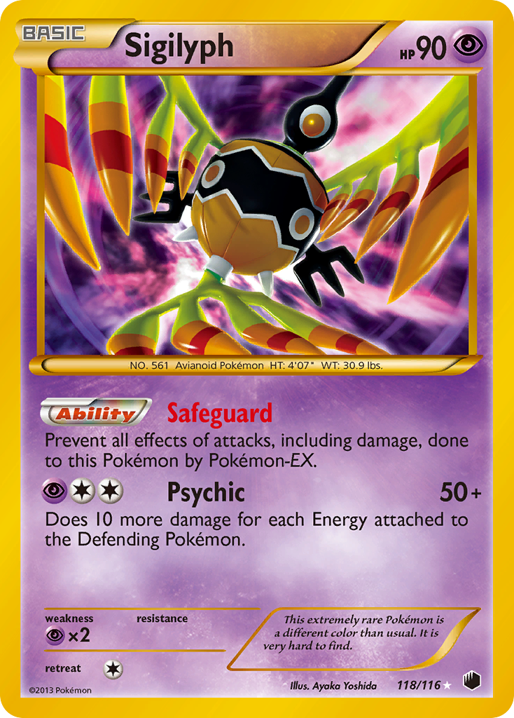 Sigilyph 118/116 Rare Secret | Plasma Freeze | Pokemon Card