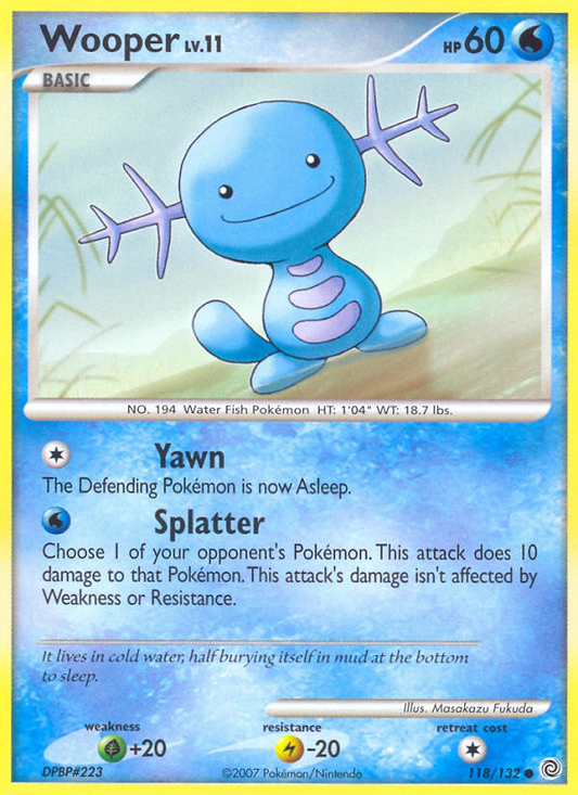 Wooper 118/132 Common | Secret Wonders | Pokemon Card