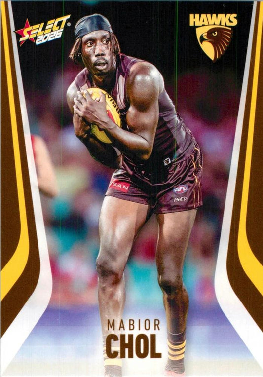 Mabior Chol #119 Hawthorn Hawks | 2026 Select AFL Footy Stars | Trading Card