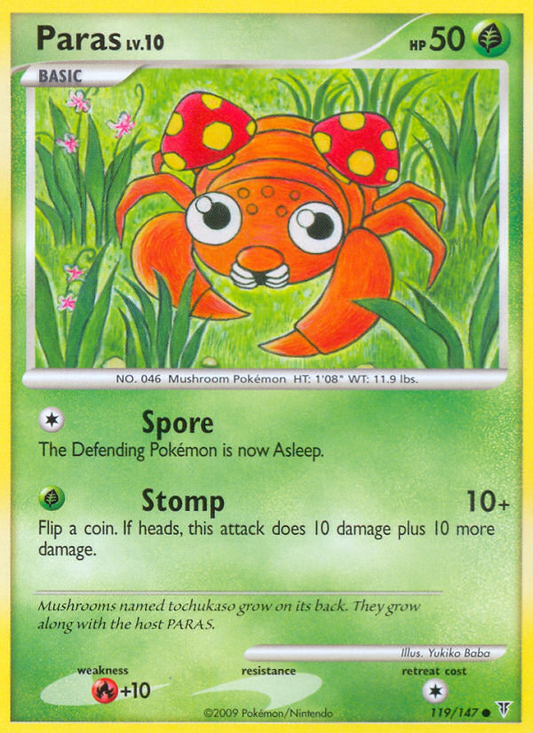 Paras 119/147 Common | Supreme Victors | Pokemon Card