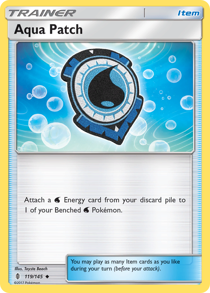 Aqua Patch 119/145 Uncommon | Guardians Rising | Pokémon Card