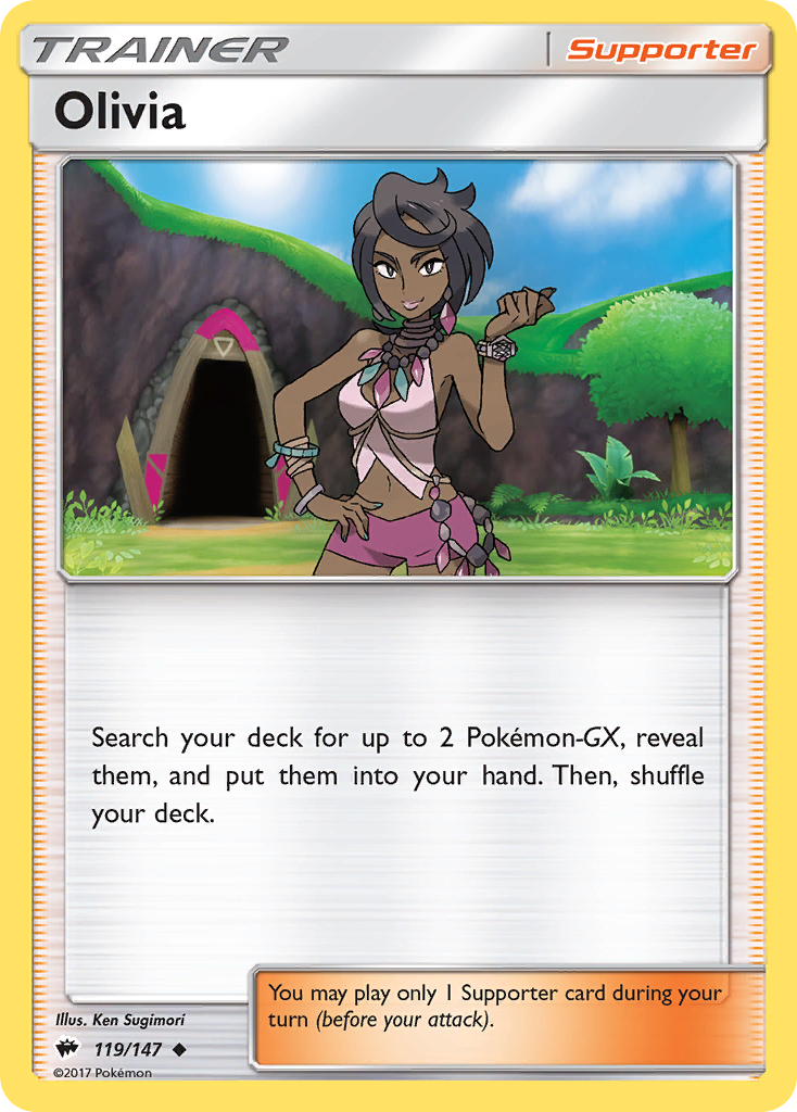 Olivia 119/147 Uncommon | Burning Shadows | Pokemon Card