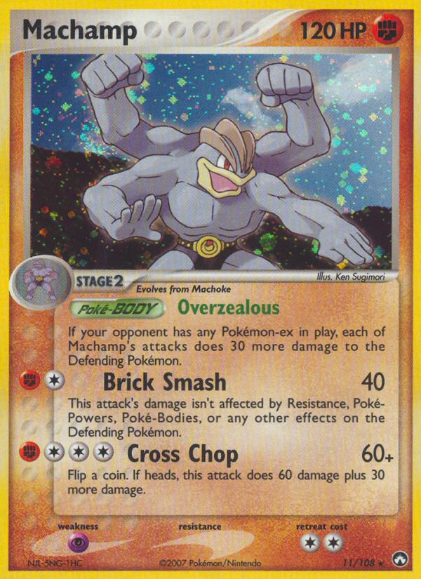 Machamp 11/108 Rare Holo | Power Keepers | Pokemon Card