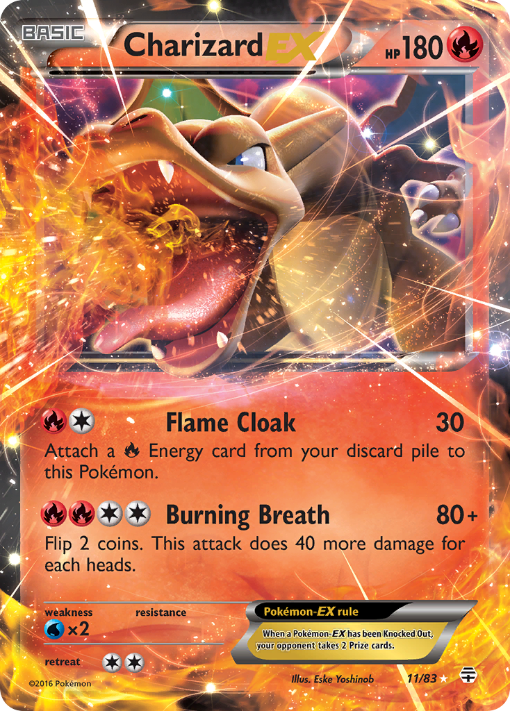 Charizard-EX 11/83 Rare Holo EX | Generations | Pokemon Card