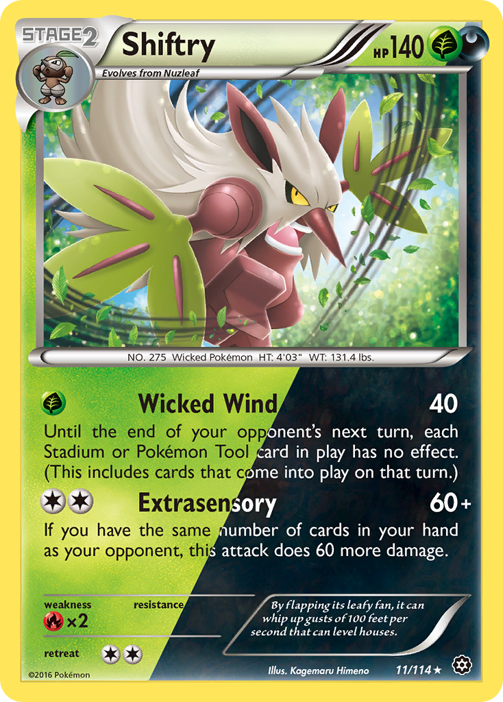 Shiftry 11/114 Rare Holo | Steam Siege | Pokemon Card