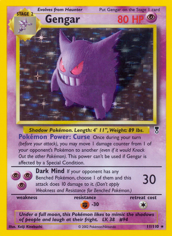 Gengar 11/110 Rare Holo | Legendary Collection | Pokemon Card