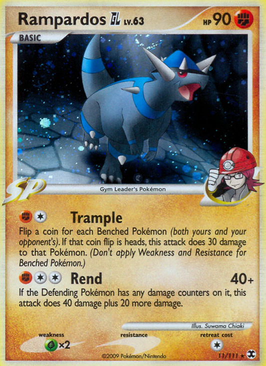 Rampardos GL 11/111 Rare Holo | Rising Rivals | Pokemon Card