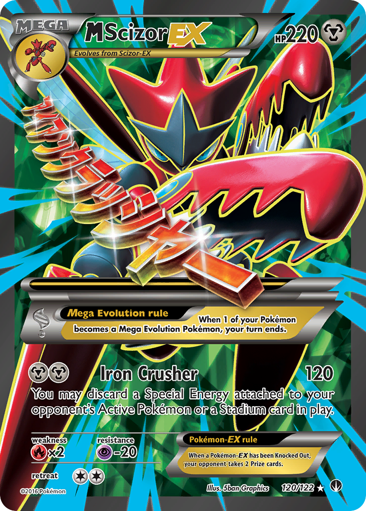 M Scizor-EX 120/122 Rare Ultra | BREAKpoint | Pokemon Card
