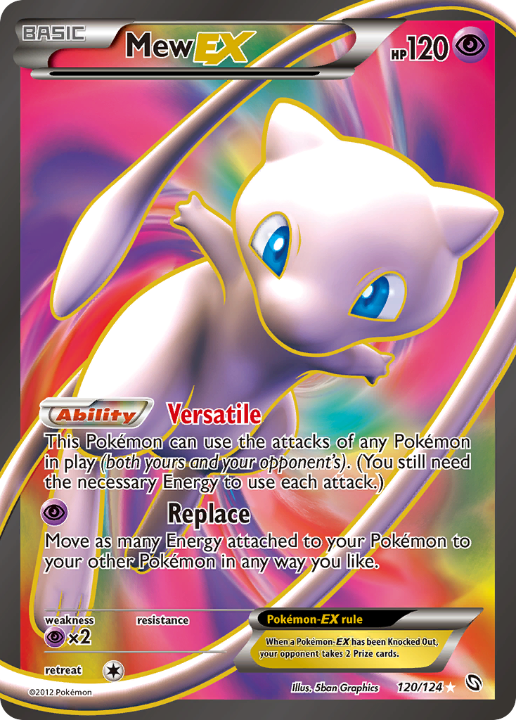 Mew-EX 120/124 Rare Ultra | Dragons Exalted | Pokemon Card