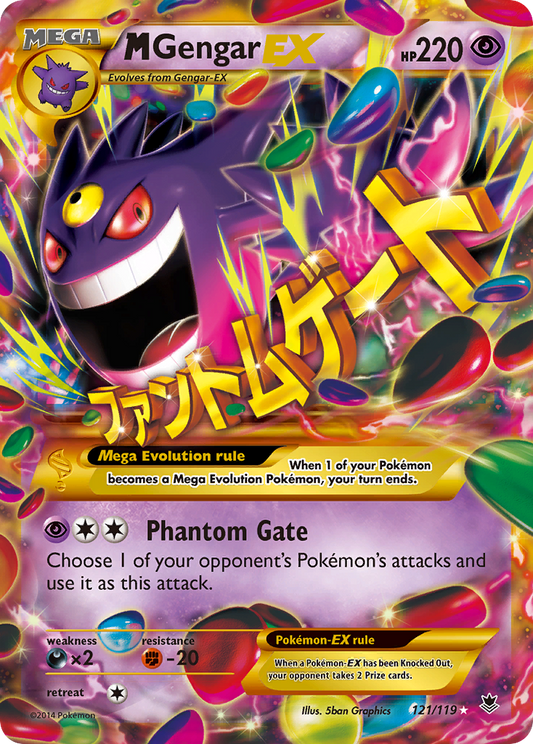 M Gengar-EX 121/119 Rare Secret | Phantom Forces | Pokemon Card