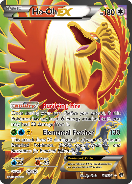 Ho-Oh-EX 121/122 Rare Ultra | BREAKpoint | Pokemon Card