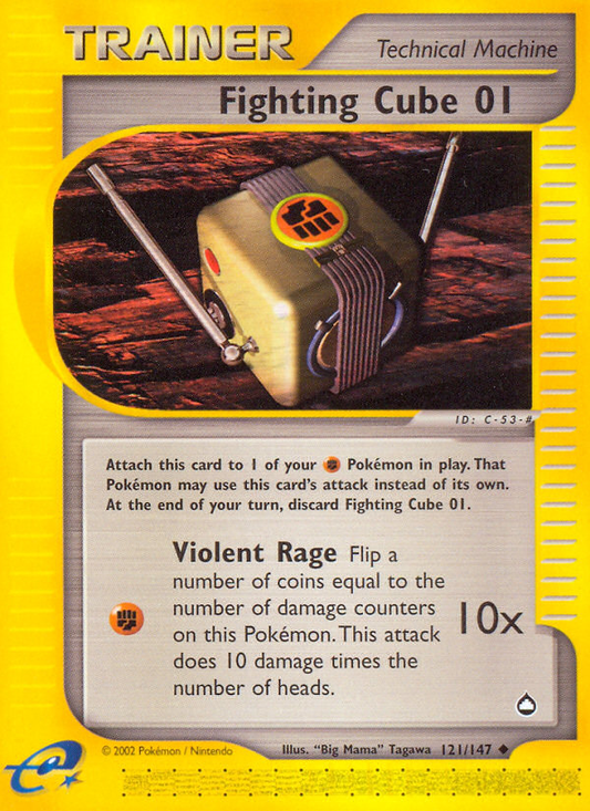Fighting Cube 01 121/147 Uncommon | Aquapolis | Pokemon Card