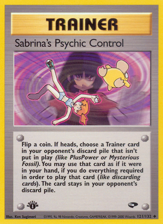 Sabrina's Psychic Control 121/132 Uncommon | Gym Challenge | Pokemon Card