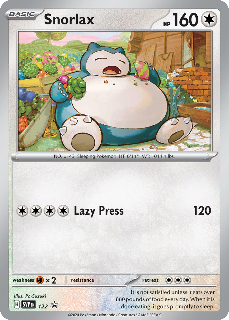 Snorlax #122 Promo | Scarlet & Violet Black Star Promos | Pokemon Card
