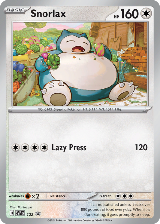 Snorlax #122 Promo | Scarlet & Violet Black Star Promos | Pokemon Card