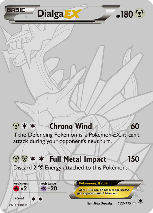 Dialga-EX 122/119 Rare Secret | Phantom Forces | Pokemon Card