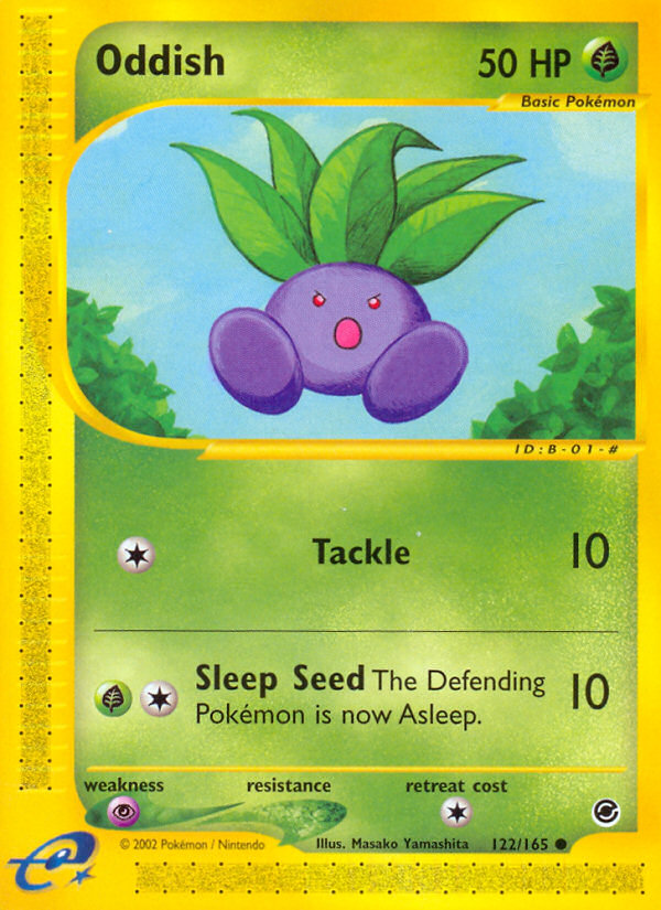 Oddish 122/165 Common | Expedition Base Set | Pokemon Card