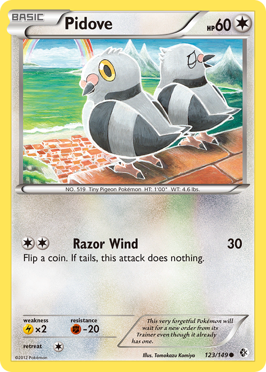 Pidove 123/149 Common | Boundaries Crossed | Pokémon Card
