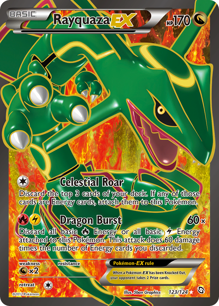 Rayquaza-EX 123/124 Rare Ultra | Dragons Exalted | Pokemon Card