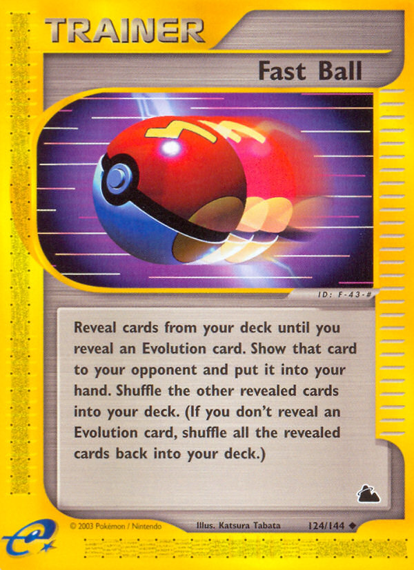 Fast Ball 124/144 Uncommon | Skyridge | Pokemon Card