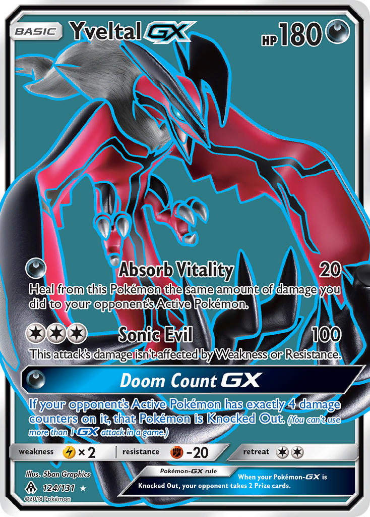Yveltal-GX 124/131 Rare Ultra | Forbidden Light | Pokemon Card